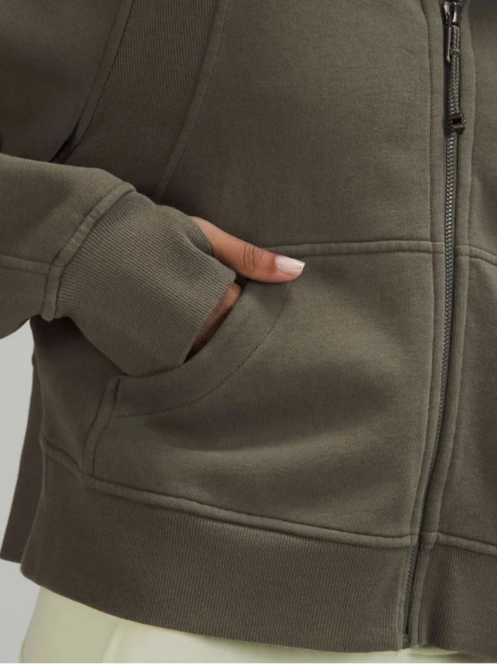 Lululemon Scuba Full Zip Army Green XS/S